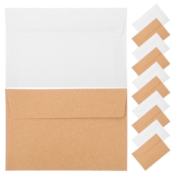 Fovewise 50pcs Blank Invitation Envelopes Self Seal Envelopes A4 Card Envelopes Postcard Envelopes For Greeting Cards Mailing Weddings Invitations