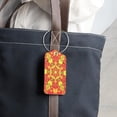 thumbnail image 6 of Square 2Pack PU Leather Kaleidoscope Geometric Cruise Luggage Tag with Privacy Cover and Stainless Steel Ring - Suitable for Travel Handbags Backpacks Luggage Tags, 6 of 6