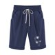 thumbnail image 4 of Puntoco Pantalones Cortos De Verano Mujer Moda 2024 Pantalones Cortos De Mujer Algodón Y Lino Estampado De Moda Cintura Elástica Pantalones De 5 Pulgadas Cordón Pantalones Cortos De 5 Pulgadas, 4 of 4