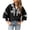 Black, variant on lulshou Women's Embroidered Floral Button Down Cardigan Long Sleeve Casual Open Front Shirt, Green, L
