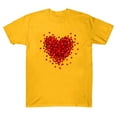 thumbnail image 5 of Kctiaxy Yellow Womens Graphic T Shirts Casual Short Sleeve Tops for Women Casual Round Neck Summer Fashion Love Heart Valentiness Shirts S, 5 of 5
