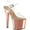 Clear/Rose Gold Chrome, variant on Women's Pleaser Radiant 708 Platform Sandal
