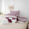 thumbnail image 4 of Erosebridal Plaid Square Bed in a Bag Full size,Geometric Buffalo Bed Set,Checkered Decor,7pcs, 4 of 5