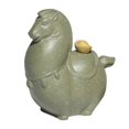 thumbnail image 3 of Figura de caballo pequeño de arcilla para té, adorable adorno de mesa, decoración artesanal para la del té, para estantería de decoración de verde, 3 of 8