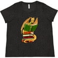 thumbnail image 3 of Inktastic Well-Read Cute Gold Dragon Reading Books Women's Plus Size T-Shirt, 3 of 5