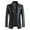 07-Black, variant on oqasdz Mens Blazer Lapel Long Sleeve Solid Color Leather Fashion Trend Casual Textured formal Business Coat Top,Size 4X