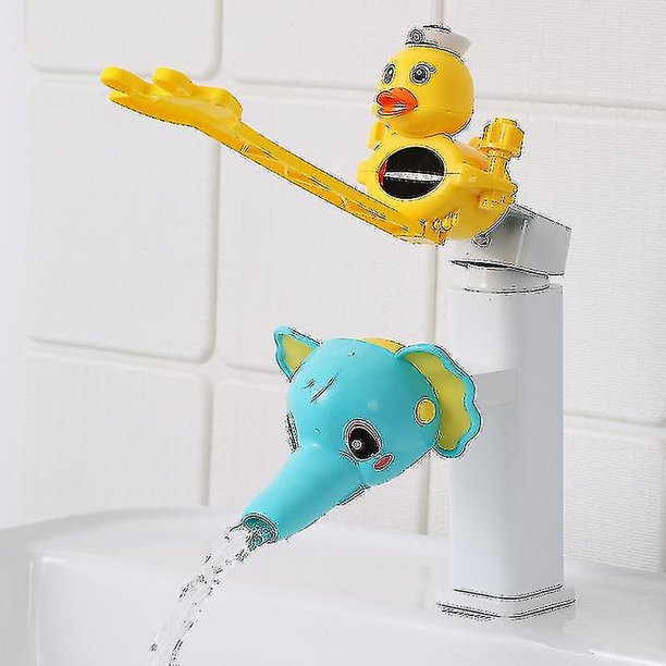 Grifo de agua Extensor de fregadero para niños Grifo de lavado de manos para bebés Caño de extensión Artefacto Tubería de agua Dibujos animados a prueba de salpicaduras