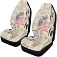 thumbnail image 1 of ABPHQTO Juego de 2 fundas de asiento de coche, estampado de labios a la moda, Protector Universal de asientos delanteros de periódico para coche, sedán SUV, camión, 1 of 3