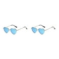 thumbnail image 2 of mmirethe Eyes In Style With Heart Shaped Mulitple Colours Sun Glasses silver frame skyblue 2Set, 2 of 6