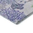 thumbnail image 4 of Addison Rugs Mayfield Washable Coastal Coral Blue Rectangle Rug, 3' x 5', 4 of 6