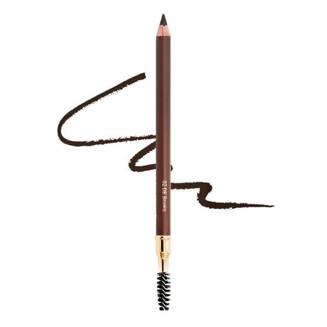 1 lápiz de cejas duradero, resistente al agua, delineador de cejas, 5 colores a elegir (2 # marrón oscuro)