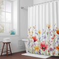 thumbnail image 5 of Wildflower Fabric Shower Curtain Colorful Leaves Floral Washable Shower Curtains for Bathroom, Waterproof Bath Curtain with Hooks Home Decor 36x72in, 5 of 8