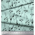 thumbnail image 3 of Soimoi Green Poly Georgette Fabric Cotton Ball Leaves Fabric Prints By Yard 52 Inch Wide, 3 of 3