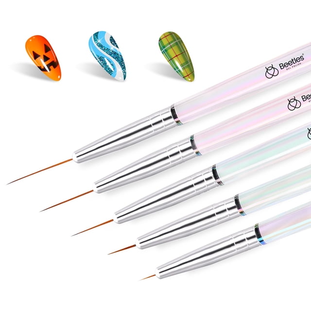 Set de 5 pinceles liner para nail art Beetles Gel Polish