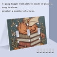 thumbnail image 4 of Dailycode Light Switch Plate Covers 2 Gang Wall Plate Plastics Outlet Covers for Kitchen Home Office Decor Little Dinosaur on Book, 4 of 8