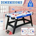 thumbnail image 2 of SereneLife 54 Inch Air Hockey Game Table w/ Powerful Motor, Light-up Scoreboard, AC in Line Power Switch Includes 2 Pucks, 2 Pushers, 2 of 6