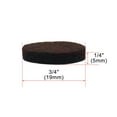 thumbnail image 3 of REGALWOVEN 90Pcs Furniture Pads Round 3/4" Self-stick Non-slip Anti-scratch Felt Pads Floors Protector Dark Brown, 3 of 6