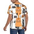 thumbnail image 2 of Hirioo Funny Cats for Men's Baseball T-shirt Shirts Short Sleeve Casual Summer Button Stretch T Shirts,Size S-4XL-X-Large, 2 of 7