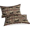 thumbnail image 2 of LAICAIW Bedding Set -3 Piece-Forest Cottage Elk-Cottage Quilt Set with Two Standard Pillowcases-Machine Washable Queen（228x228cm）, 2 of 7