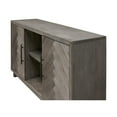 thumbnail image 5 of 60" TV Console Entertainment Stand Wood Accent Cabinet Fully Assembled Gray, 5 of 9