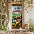 thumbnail image 5 of Happy Easter Themed Decorative Banner with Bunny and Eggs Backdrop for Easter Party Easter Decoration Photography Props Family Gatherings Spring Celebrations, 5 of 7