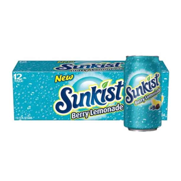 Sunkist Soda Bundled By (Berry Lemonade, 12 Pack 12 Oz Cans)