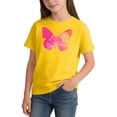thumbnail image 4 of NAISIBABY Girls Graphic T-Shirt, Short Sleeve Crewneck Cotton Soft Kids Summer Fashion Tee Yellow Size 2, 4 of 7