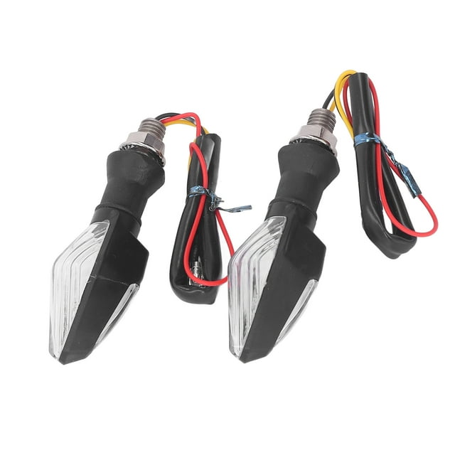 LED Turn Indicator, Motorcycle Turn Signal Light Double Sided Black 2pcs Blue Yellow 12V For Motorbike Repair