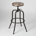 thumbnail image 2 of Homy Casa Swivel Bar Stools Set of 2, Adjustable Height Vintage for Home Kitchen Island, Oak, 2 of 9