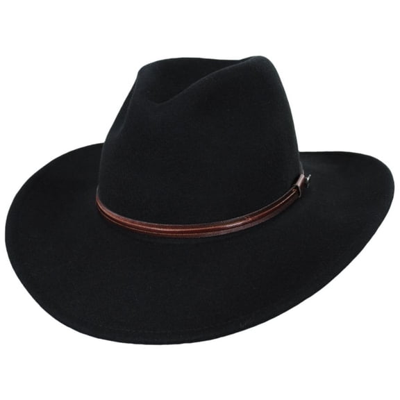 Sedona Wool Felt Cowboy Hat - S - Black