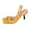 Yellow, variant on Strappy Heeled Sandals for Women Open Square Toe Kitten Heel Slingback Dressy Casual Slip on Summer Pumps Shoes
