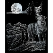 Silver Foil Engraving Art Kit 8''X10''-Wolf Moon