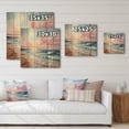 thumbnail image 4 of Designart "Rosy Shoreline Whispers" Nautical & Beach Print on Natural Pine Wood, 4 of 5