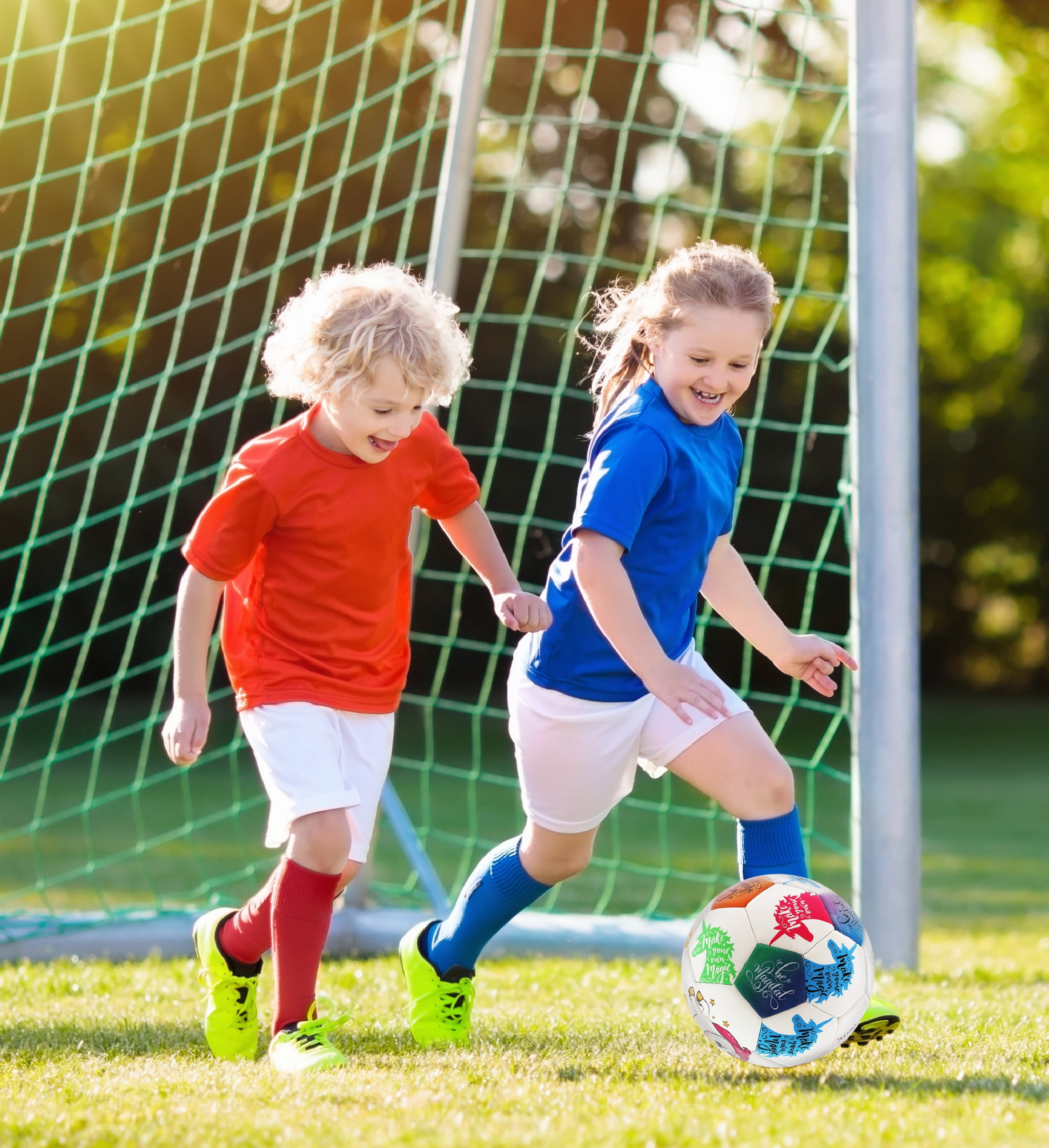 Barocity Unicorn Size 3 Soccer Ball - Boys and Girls Soccer Ball for Kids, Colorful Unicorn Ball, Fun Toddler Kids Soccer Ball for Indoor and Outdoor Sports Games, Cool Small Soccer Ball for All Ages