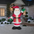 thumbnail image 2 of Gemmy  Christmas Airblown Inflatable Mixed Media Luxe Santa w/Candy Cane, 8 ft Tall, Multicolored, 2 of 2
