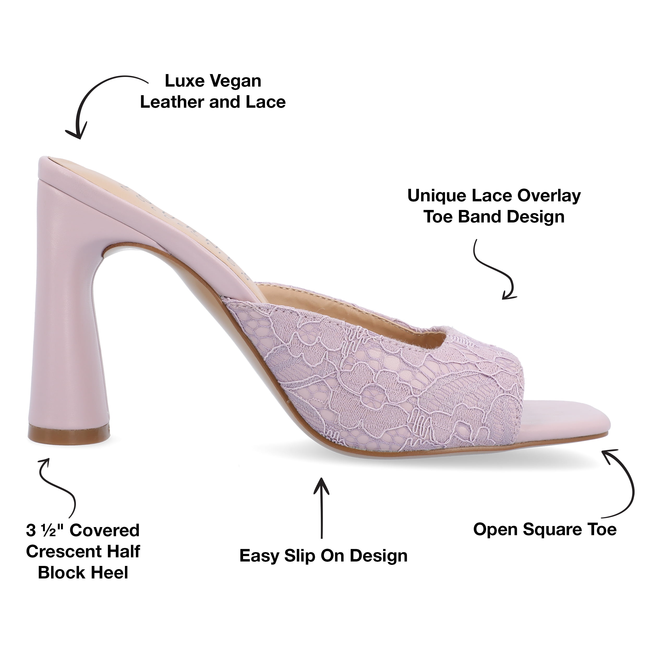 Journee Womens Daivia Covered Block Heel Slip On Sandals