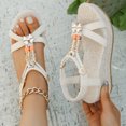 thumbnail image 4 of Apmemiss Sandales d'Été Liquidation Mode Femmes Sandales Décontractées Tête Ronde Confortables Chaussures de Plage Décontractées Liquidation Aujourd'hui Prime, 4 of 9