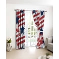 Blue Star Independence Day Blackout Curtains for Bedroom/Living Room ...