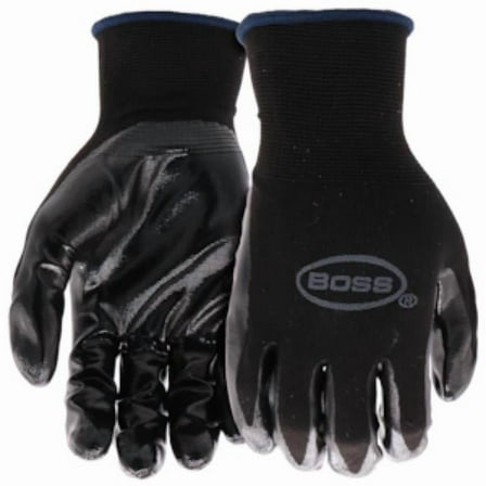 Boss 7725955 Mens Indoor & Outdoor High Dexterity Palm Gloves, Black - Extra Large - Pack of 2