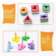 thumbnail image 4 of Elephant Wisdom Five Pillars Children's Wooden Puzzle Shape Building Blocks, 4 of 8