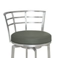 thumbnail image 5 of Armen Living Viper Barstool, Brushed Stainless Steel Finish with PU Upholstery, 5 of 8