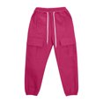 thumbnail image 5 of Bnwani Toddler Cargo Pants Girls Work Long Loose Cargo Solid Pockets Pants Pink 3t, 5 of 8