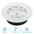 thumbnail image 3 of Unique Bargains Évent Rond de 8 Pouces, Diffuseur de Plafond Réglable pour Gril, Couvercle en ABS, Évent de Soffite à Lames avec Écran Blanc, 3 of 5