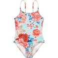 thumbnail image 1 of Toimothcn Maillots de Bain Filles Sans Manches Décontracté Imprimé Floral une Pièce Séchage Rapide Couverture Maillot de Bain Adapté pour Plage Bord de Mer, 1 of 2