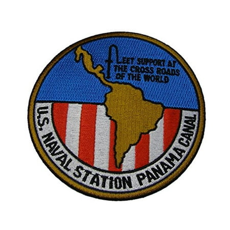 U.S. NAVAL STATION PANAMA CANAL ROUND CRUISE JACKET PATCH - COLOR - Veteran Owned (Best Cruise Line For Panama Canal)