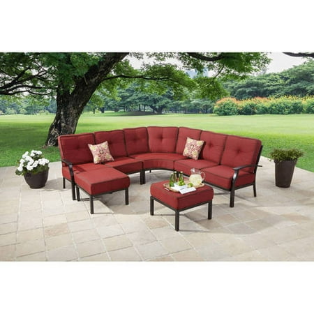Better Homes and Gardens Carter Hills 7-Piece Outdoor Sectional Sofa Set, Seats 5