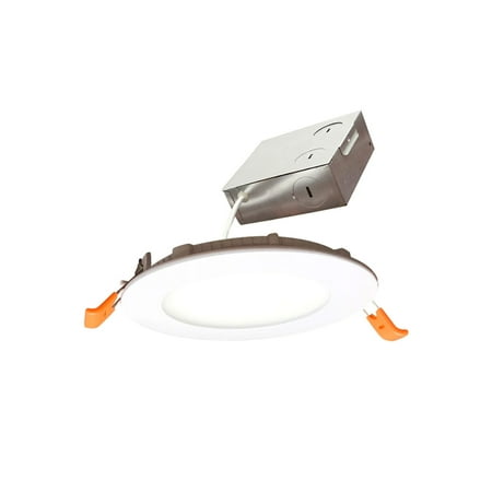 

12W LED 4 HIGH LUMEN RECESSED DOWNLIGHT W/ METAL JBOX WHITE ROUND DIMMABLE 80CRI 2700K 120V Pack of 2