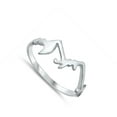 thumbnail image 4 of Cutout Wanderlust Mountain Range Sterling Silver Band 925 Jewelry Female Male Unisex Size 5, 4 of 4