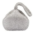 thumbnail image 5 of harmtty Women Handbag Rhinestones Heart Shape Shiny Handmade Small Evening Bag Money Purse for Party Gathering Wedding Banquet,Black, 5 of 8