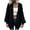 Black, variant on Women Oversized Cardigan Sweater Front Open Knitted Lantern Long Sleeve Thick Jacket